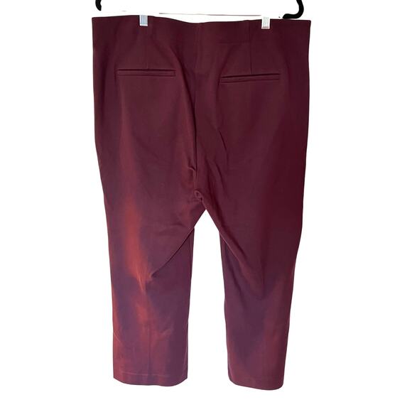 Ann Taylor Pull-on Dress Ankle Pant in Burgundy SZ XL - Picture 3 of 7